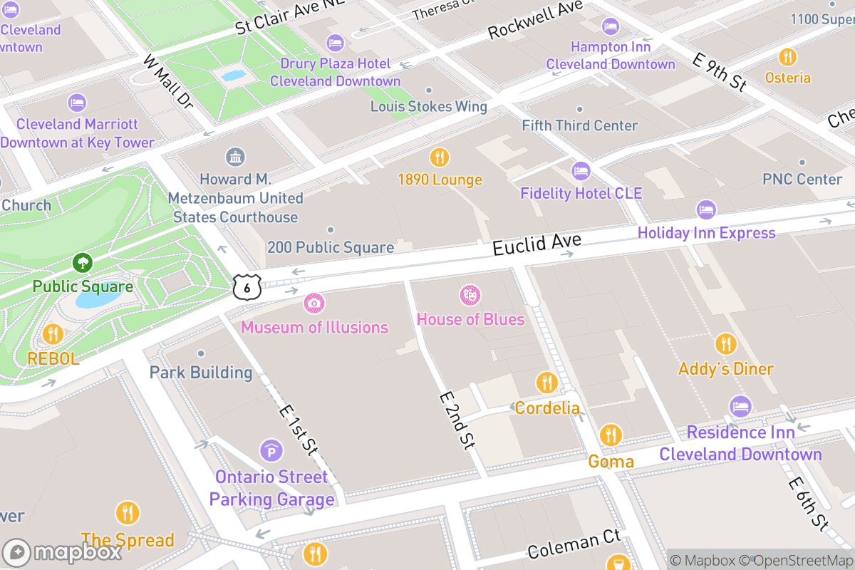 Map of House of Blues Cleveland