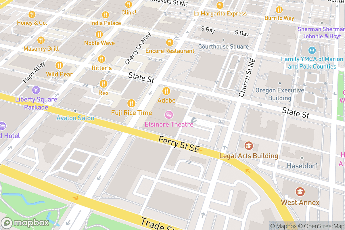 Map of Elsinore Theatre