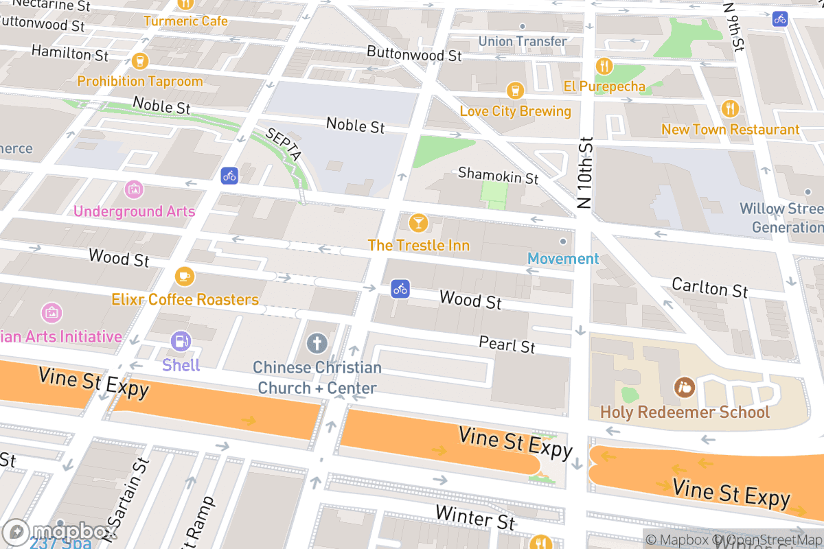 Map of Velvet Whip Arts & Social Club
