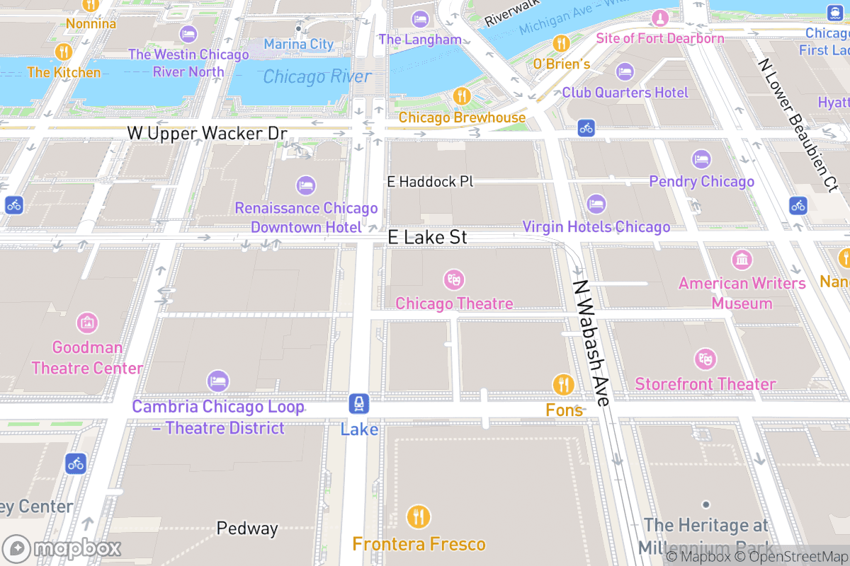 Map of The Chicago Theatre