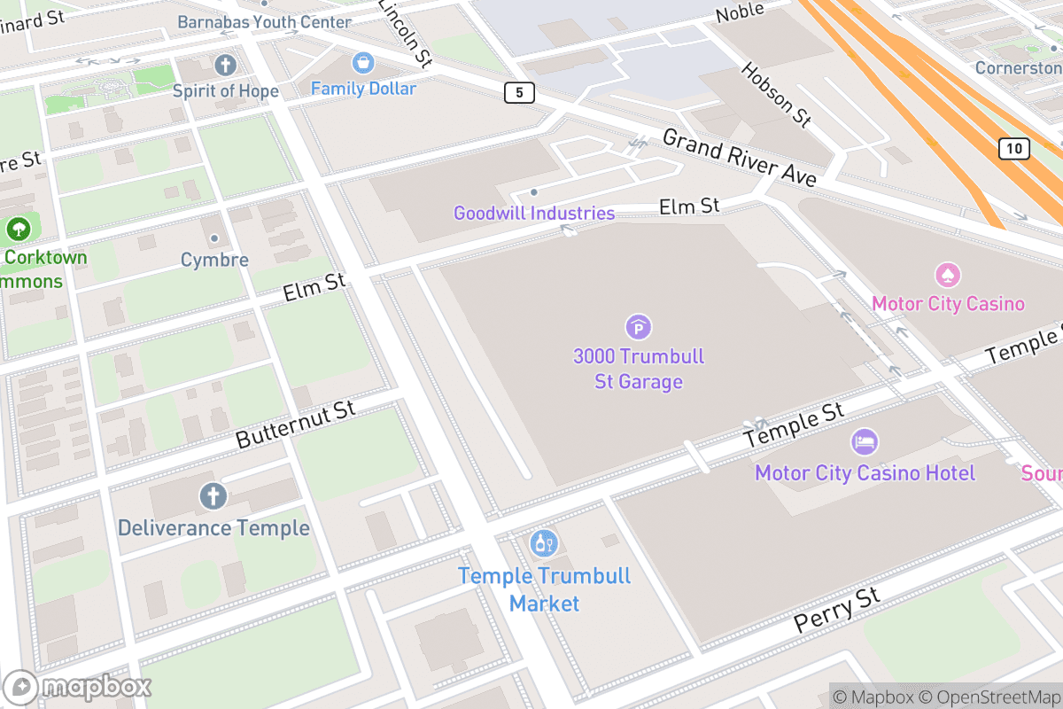 Map of Amnesia-16th Floor MotorCity Casino Hotel