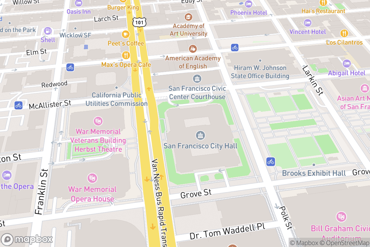 Map of Orpheum Theatre-San Francisco