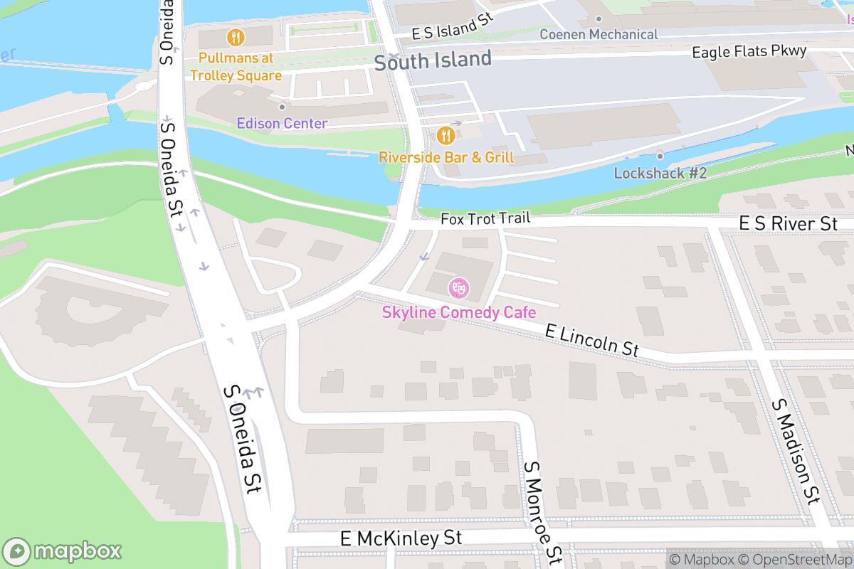 Map of Skyline Comedy Club
