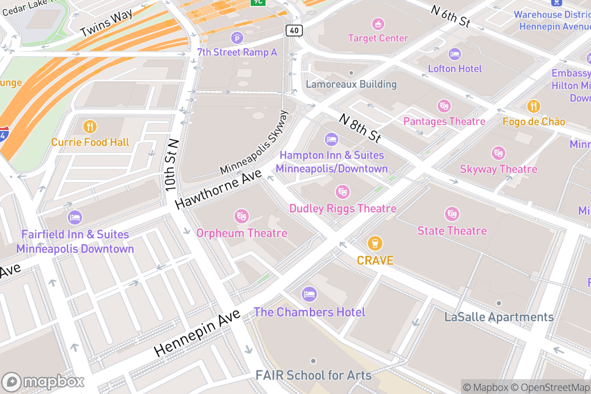 Map of Hennepin Event Center