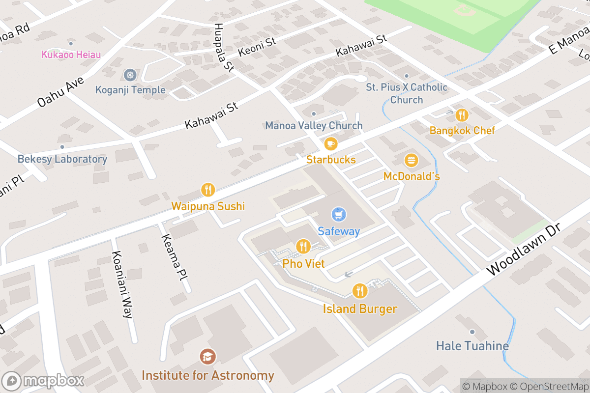 Map of Manoa Valley Theatre
