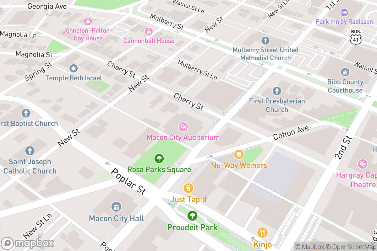Map of Macon City Auditorium