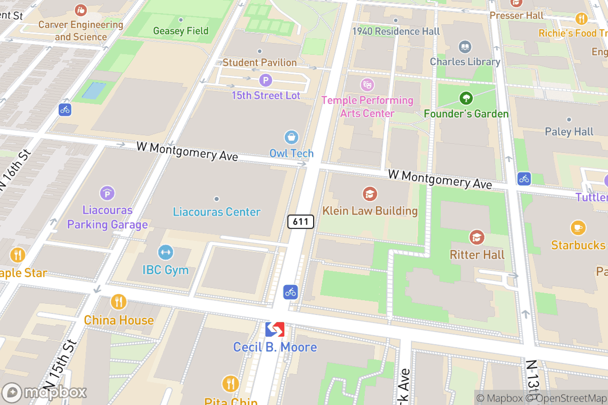 Map of The Liacouras Center