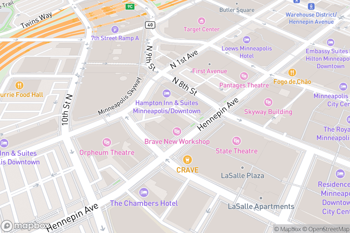Map of Dudley Riggs Theatre First Floor