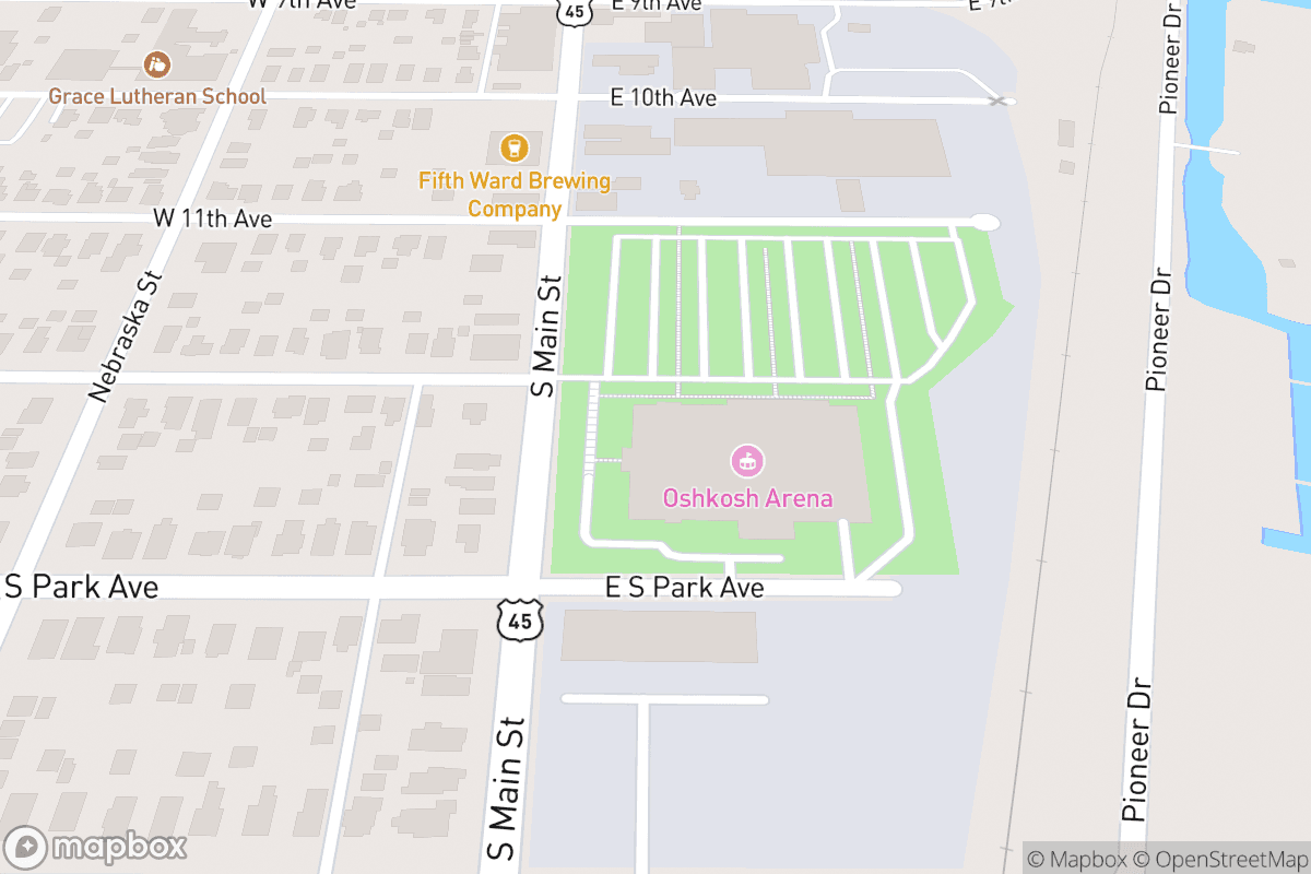 Map of Oshkosh Arena