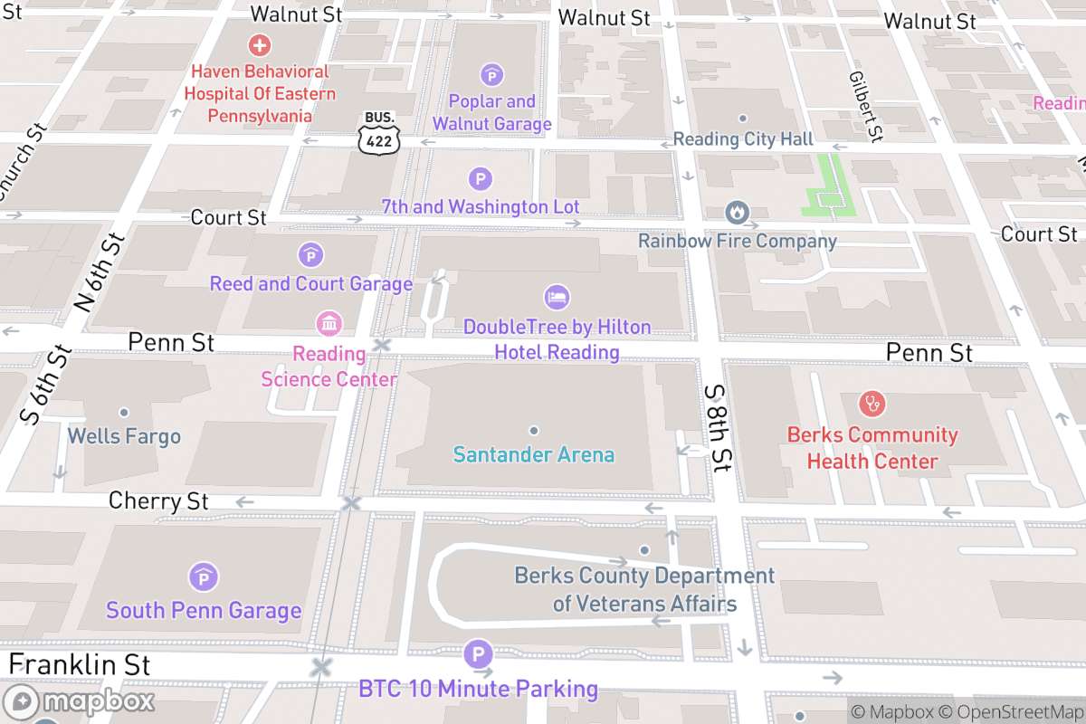 Map of The Santander Arena 