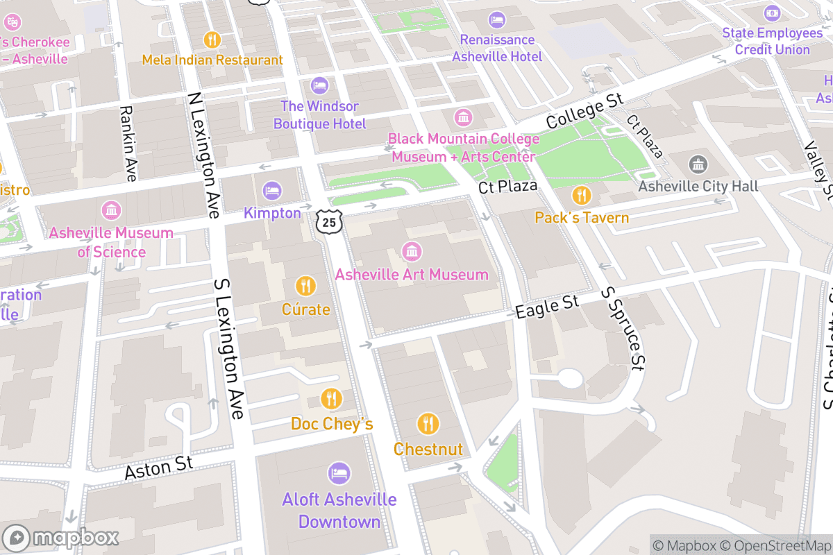 Map of Diana Wortham Theatre