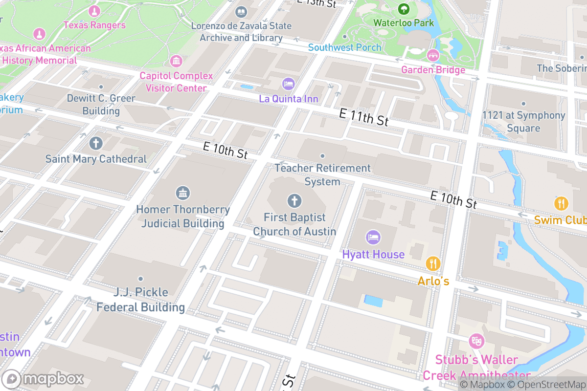 Map of Trinity Street Playhouse