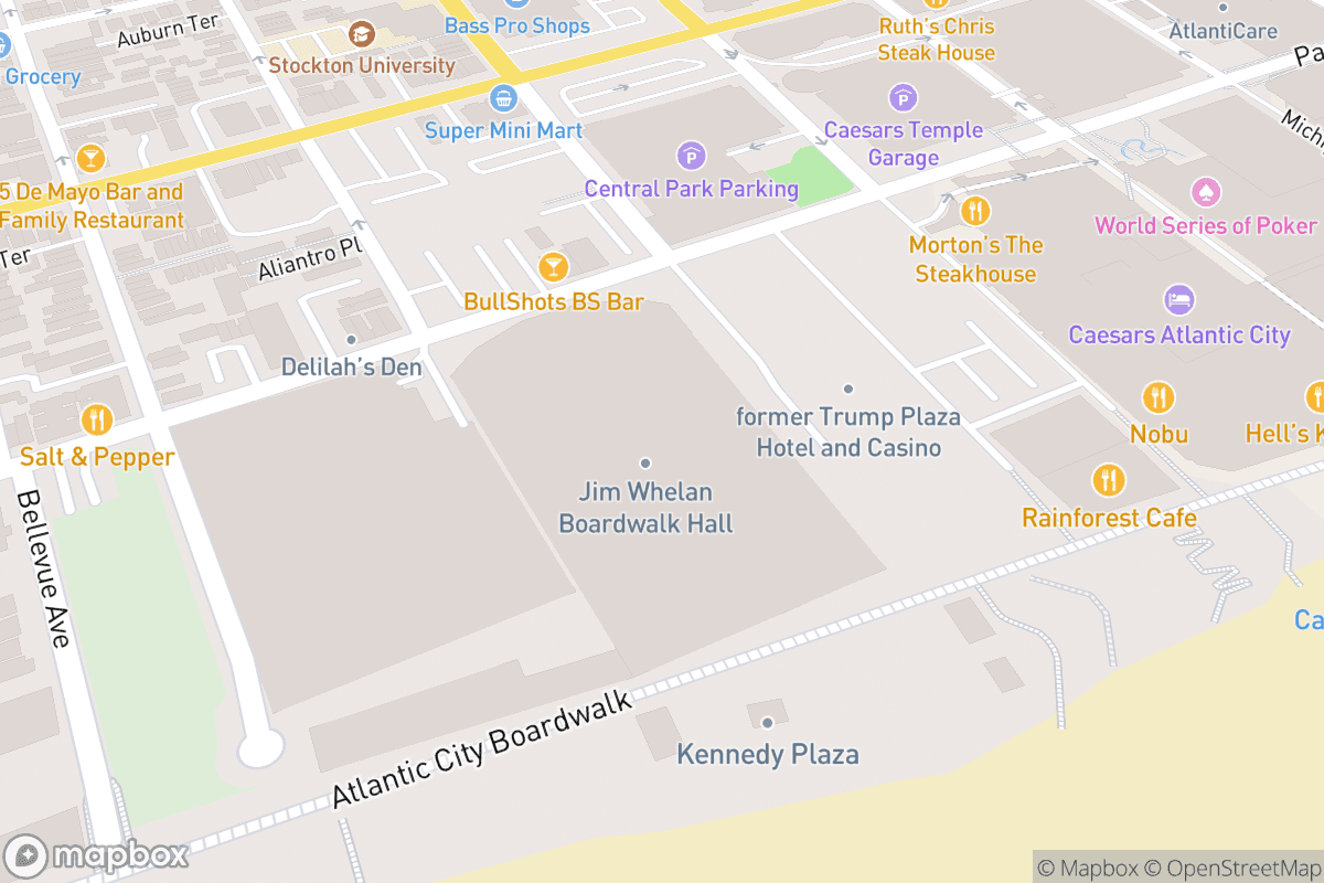 Map of Boardwalk Hall
