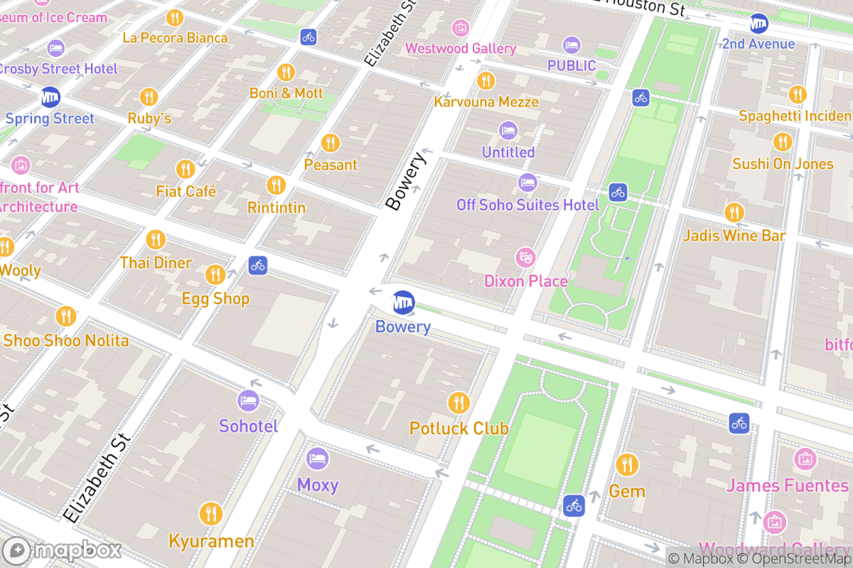 Map of Bowery Ballroom