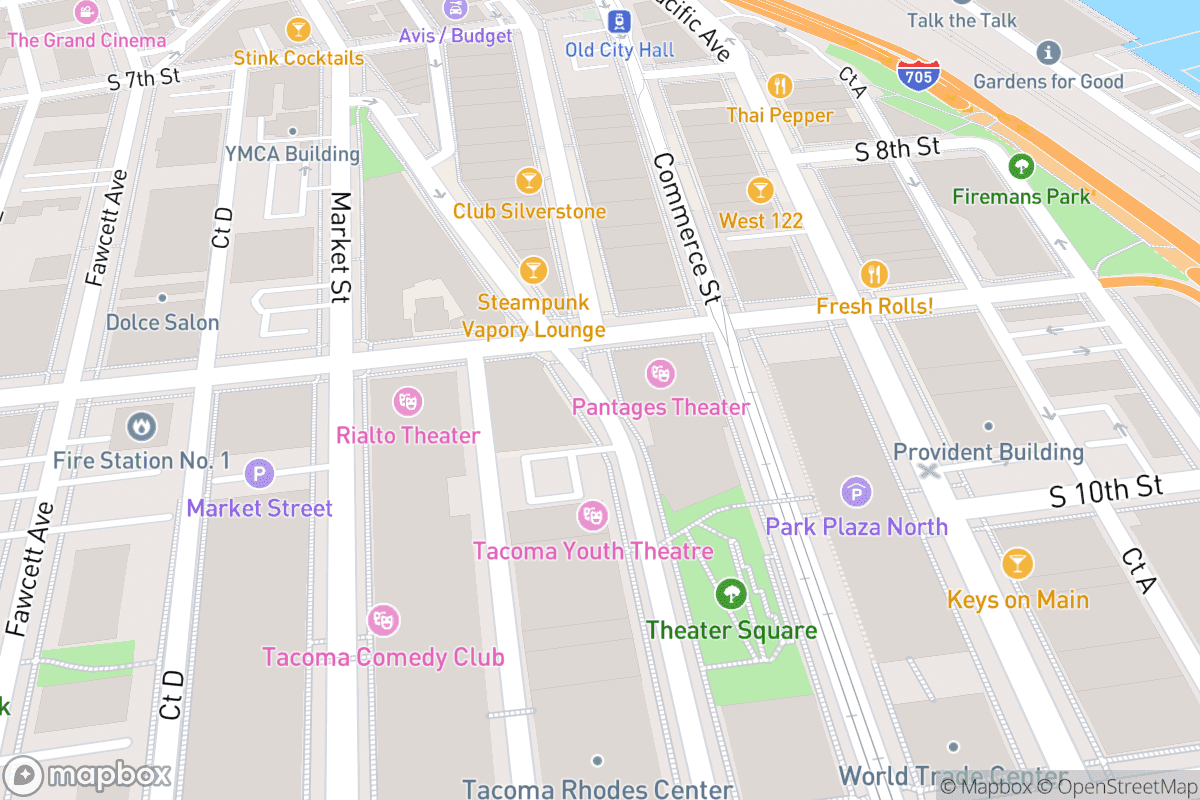 Map of Pantages Theater