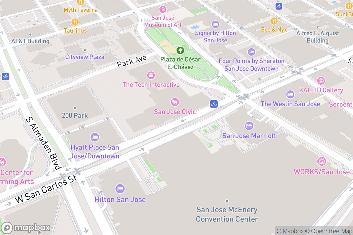 Map of San Jose Civic