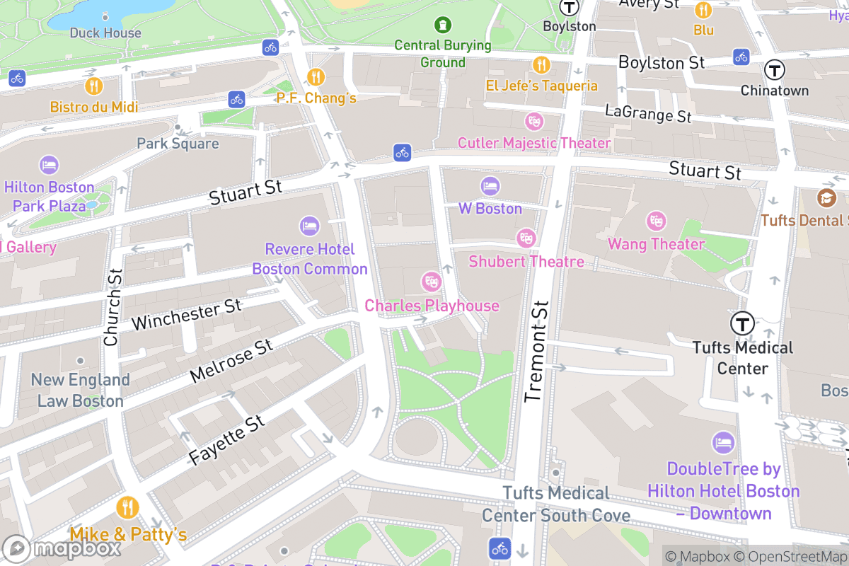 Map of Charles Playhouse Theater 2