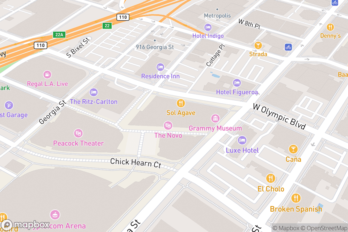 Map of Los Angeles, CA (venue TBD)