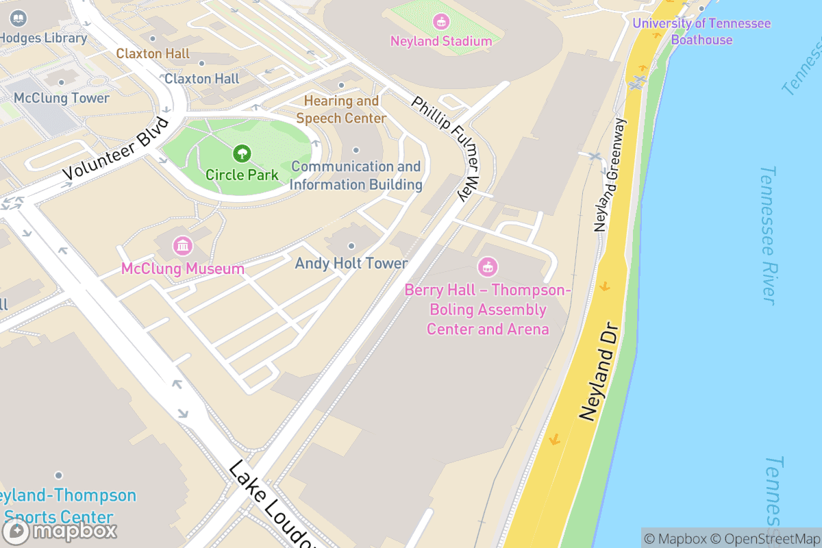 Map of Food City Center