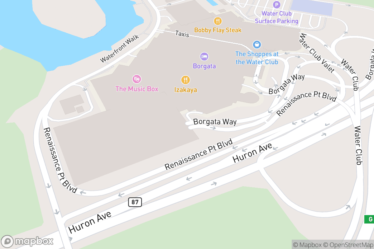 Map of Music Box at the Borgata