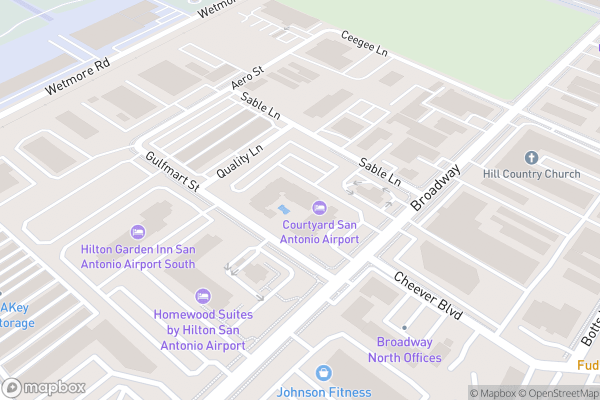 Map of Courtyard by Marriott San Antonio Airport