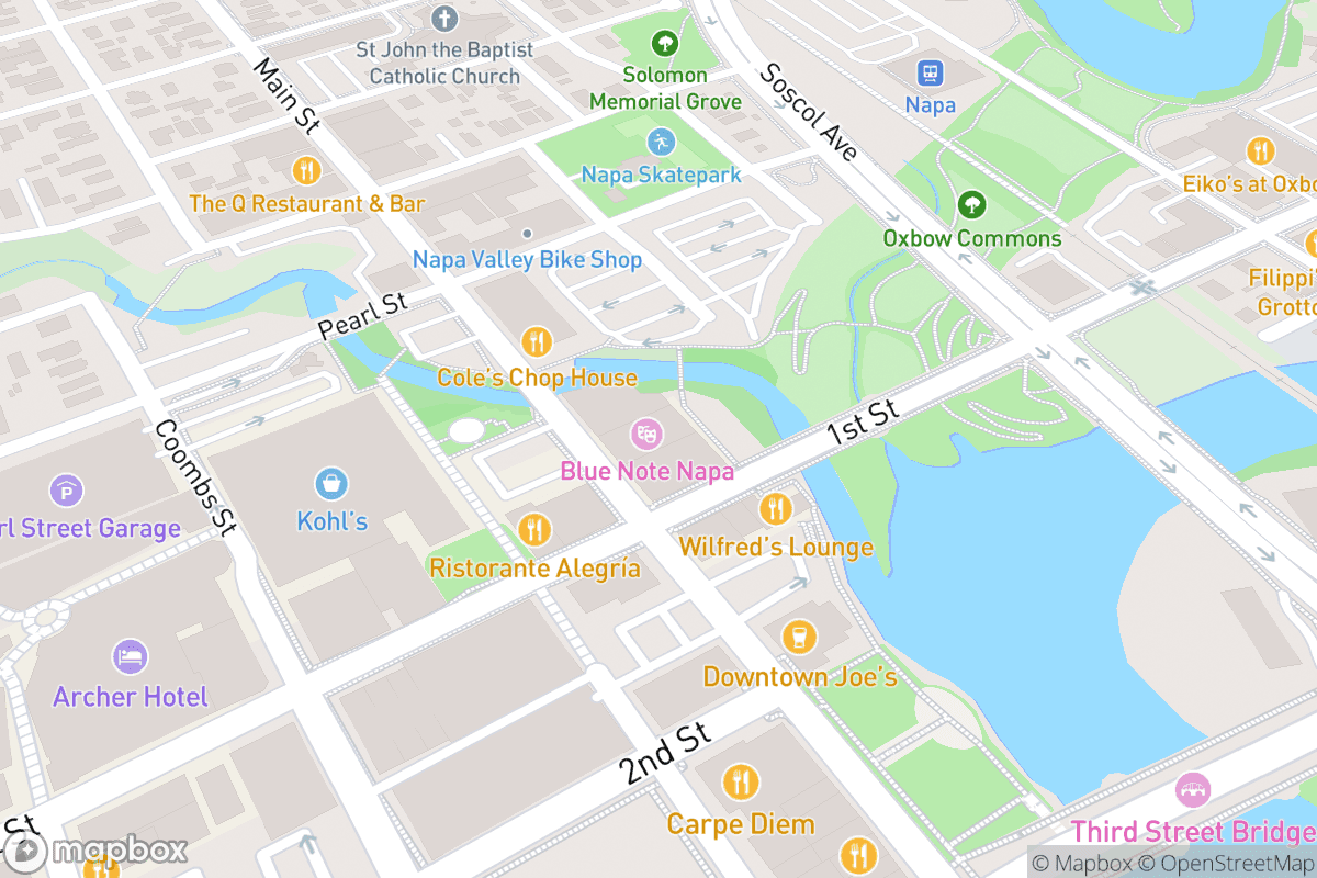 Map of The Club at Napa Music Hall