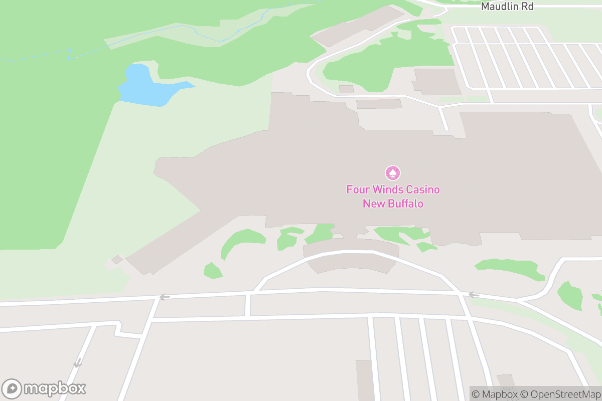 Map of Silver Creek Event Center at Four Winds New Buffalo