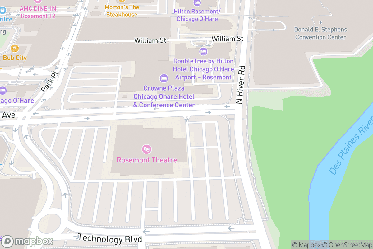 Map of Rosemont Theatre