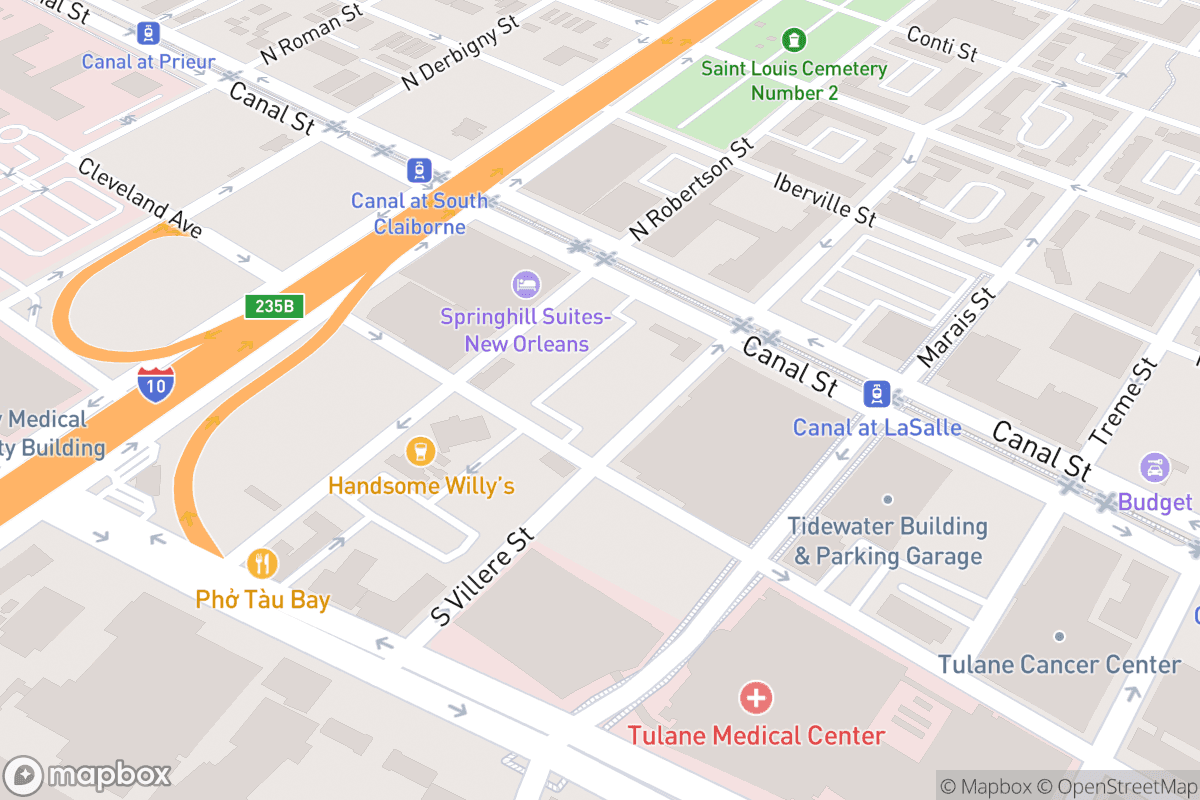 Map of Saenger Theatre-New Orleans