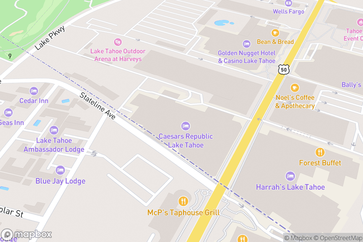 Map of The Cabaret at Caesars Republic Lake Tahoe