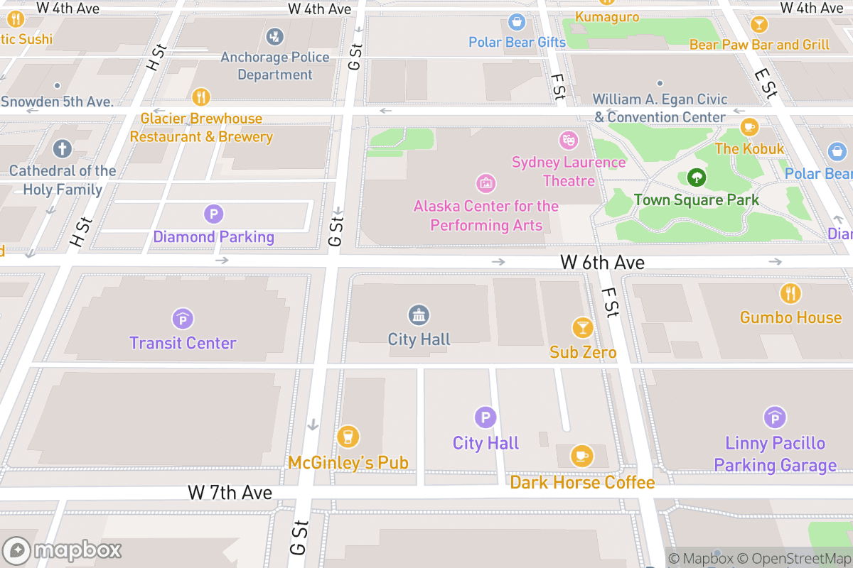 Map of Alaska Center for the Performing Arts - Discovery Theatre