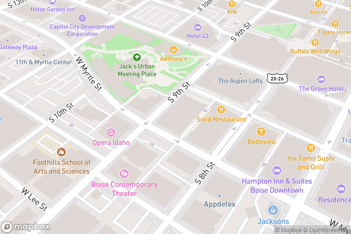 Map of Knitting Factory - Boise