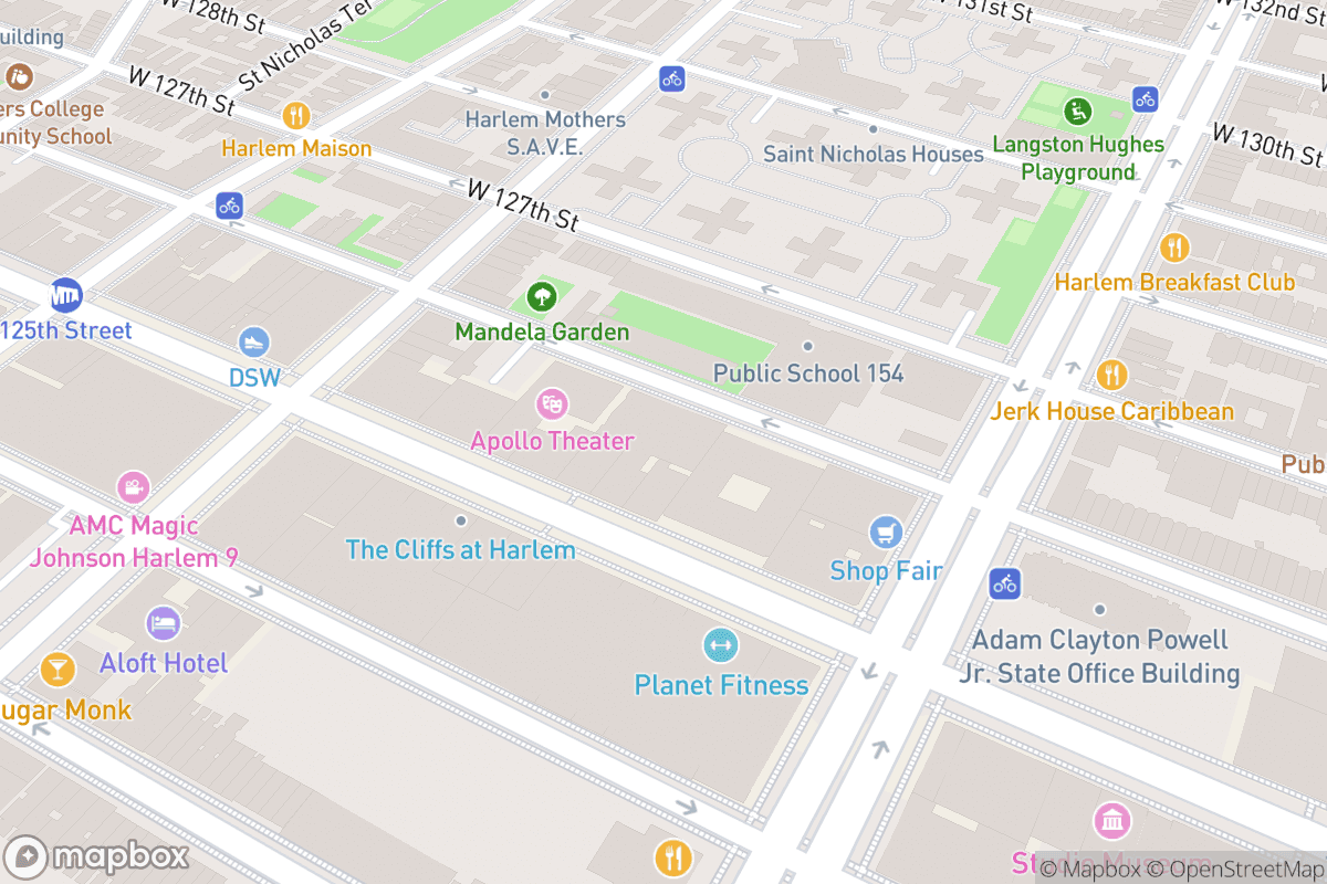 Map of The Apollo's Jonelle Procope Theater