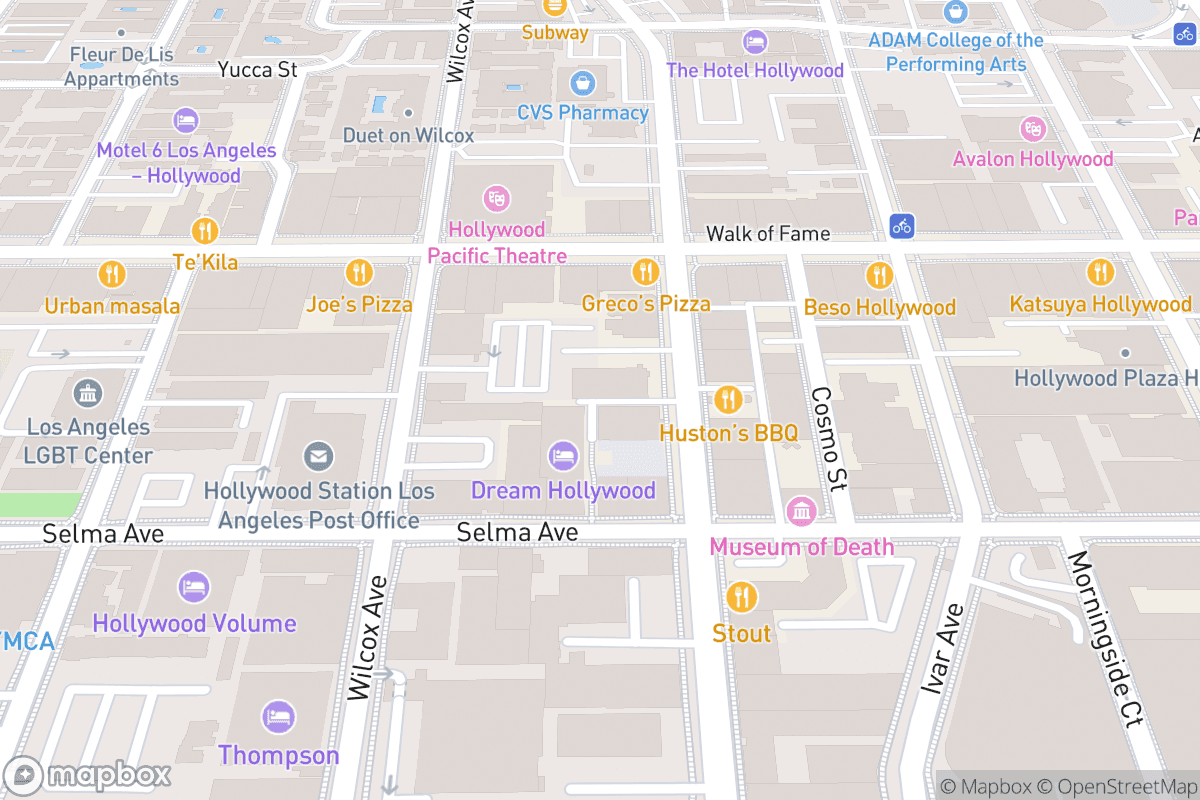 Map of The Hotel Cafe (Second Stage)