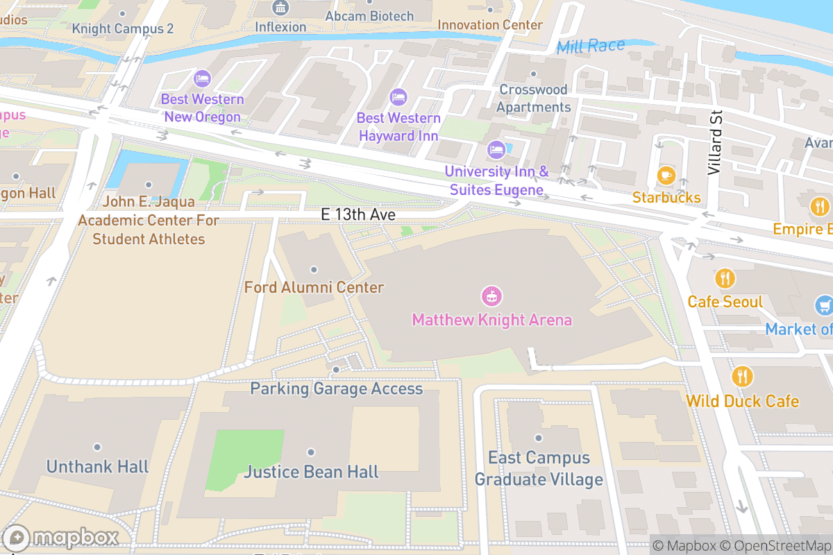 Map of Matthew Knight Arena
