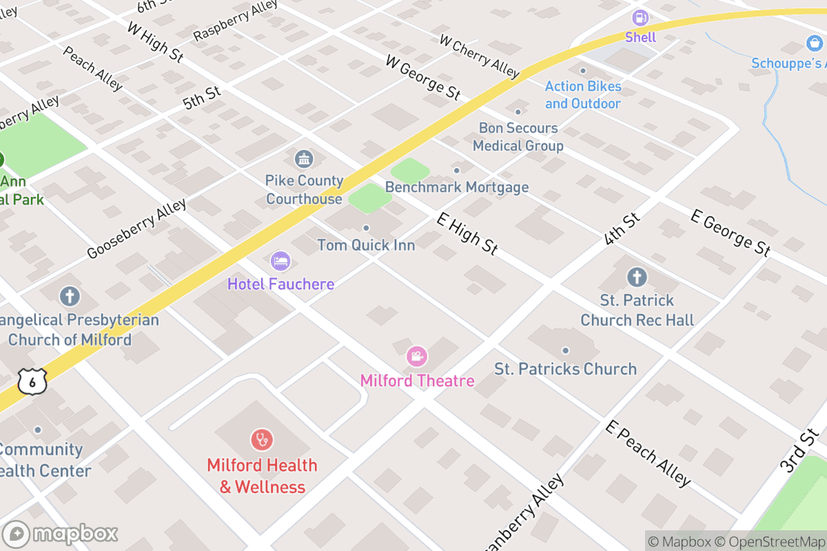 Map of Milford Theater
