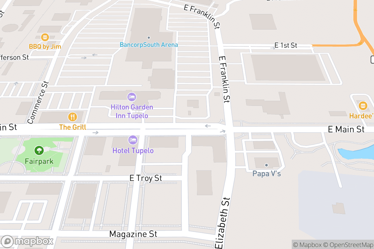 Map of Cadence Bank Arena