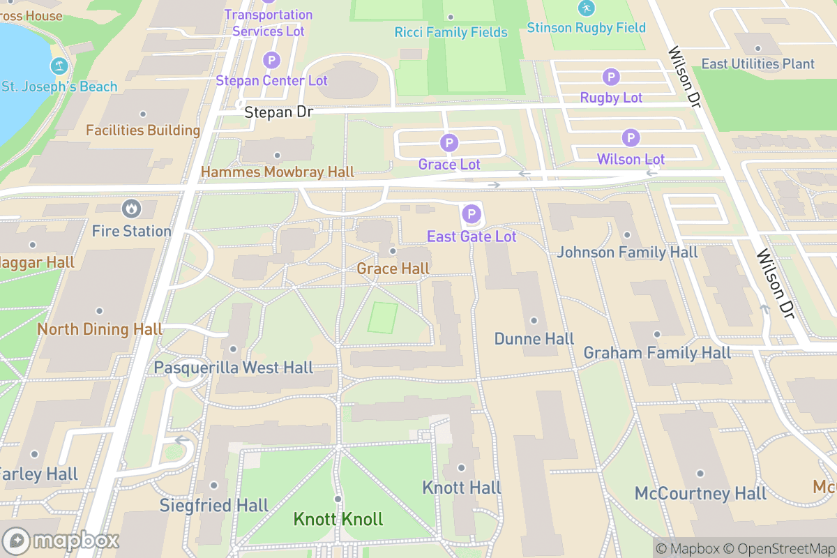 Map of Purcell Pavilion at the Joyce Center