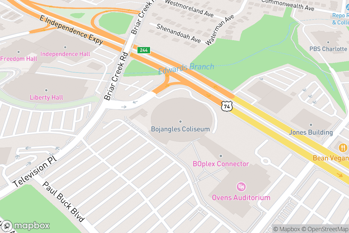 Map of Ovens Auditorium