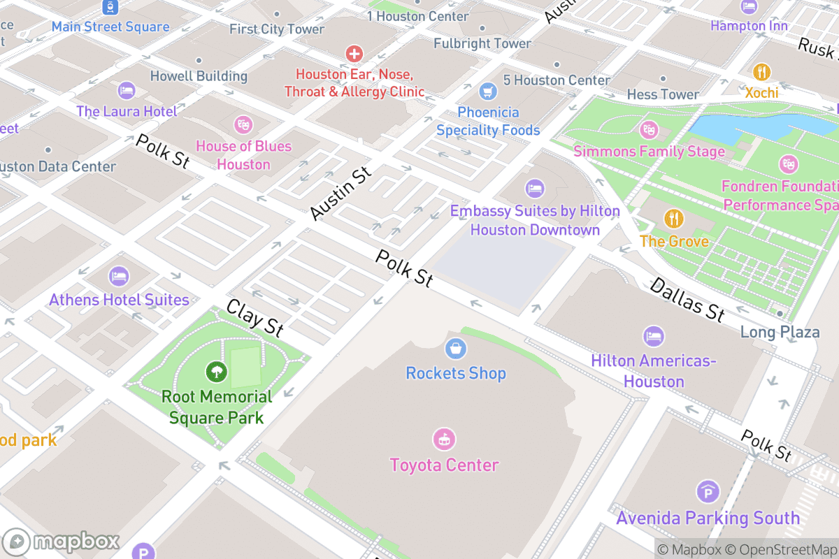 Map of Toyota Center