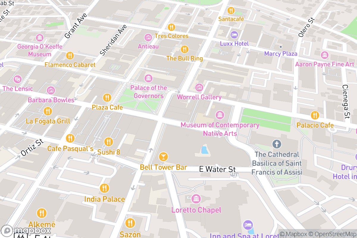 Map of Lensic Theatre
