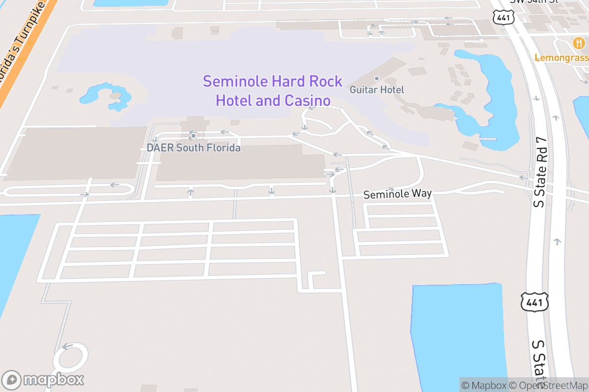 Map of Hard Rock Live