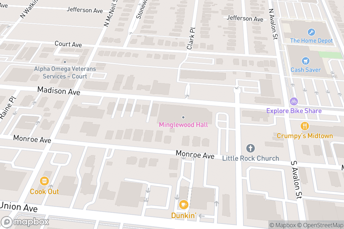 Map of Minglewood Hall