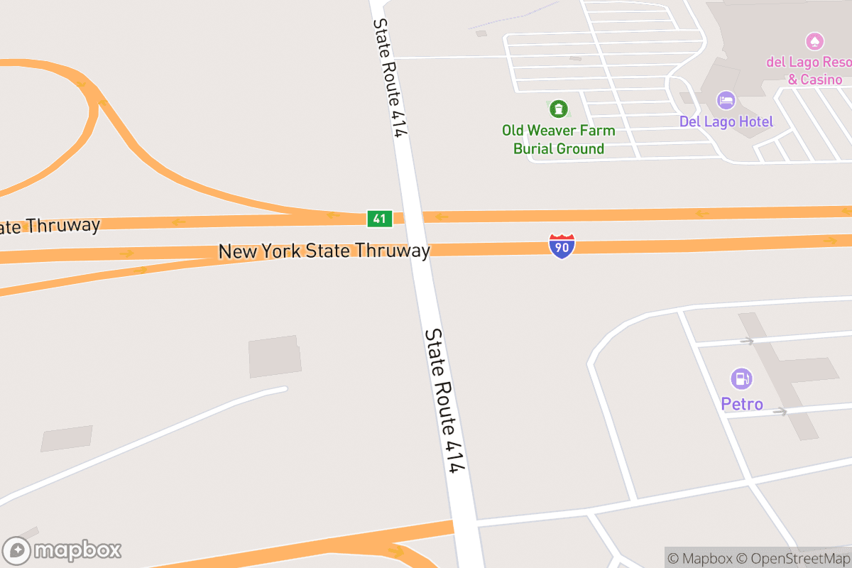 Map of del Lago Resort & Casino