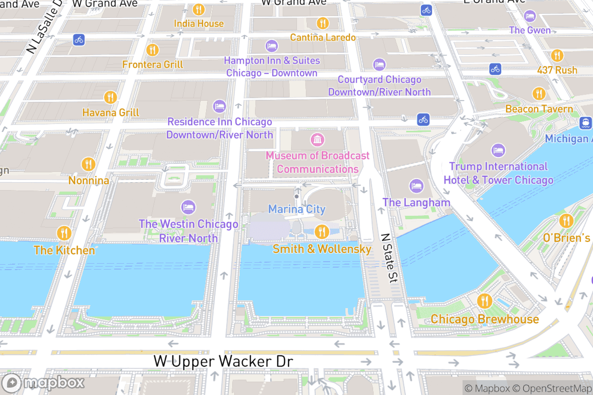 Map of Foundation Room at House of Blues Chicago