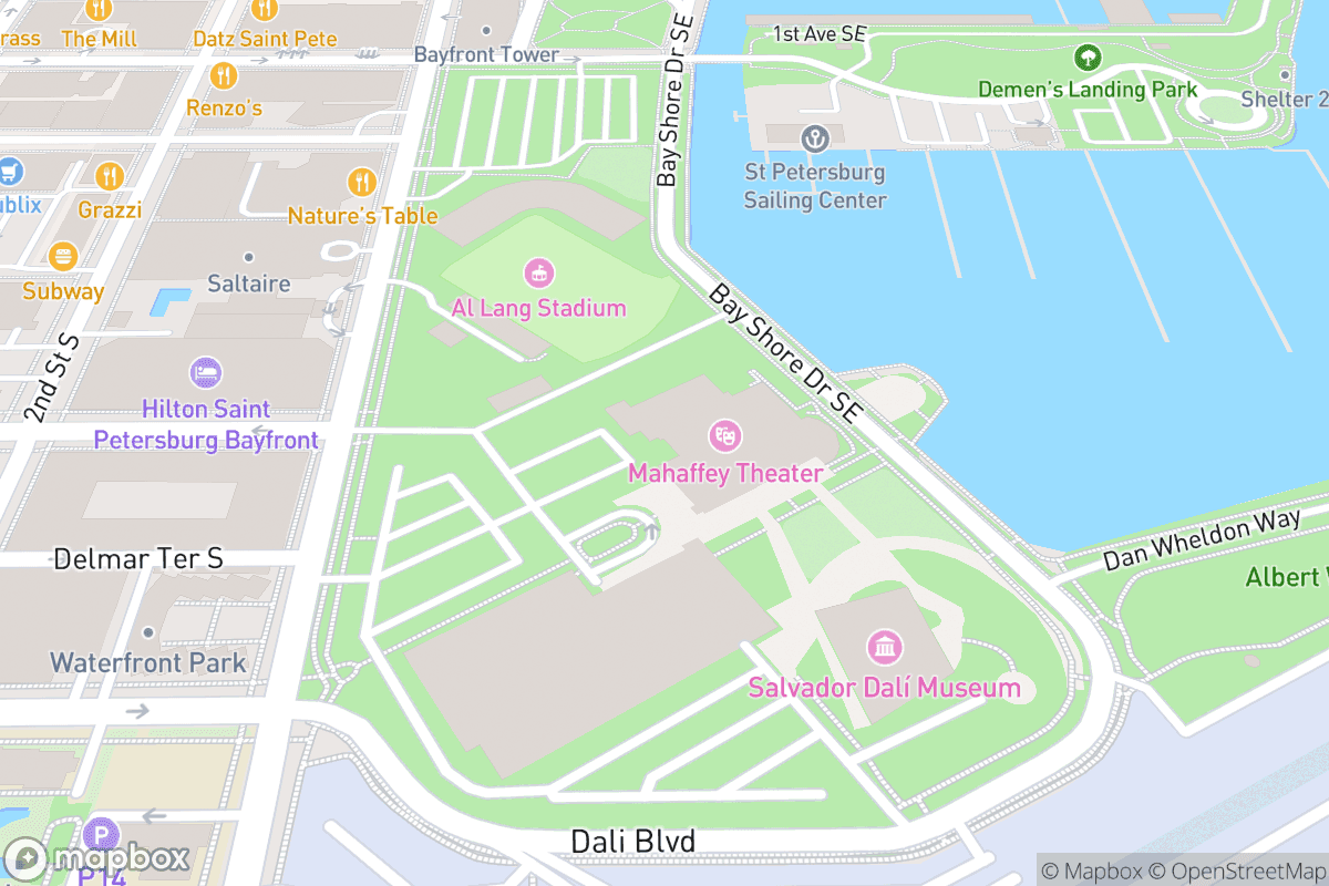 Map of Mahaffey Theater