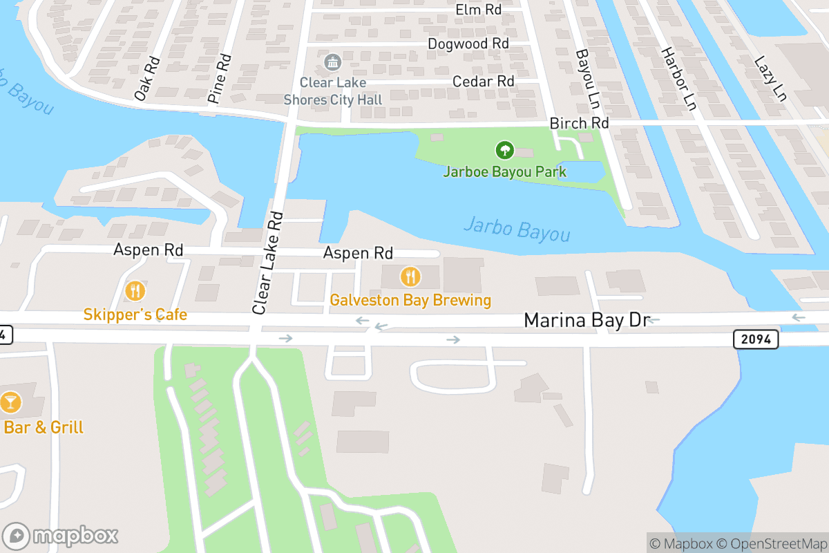 Map of Galveston Bay Brewing