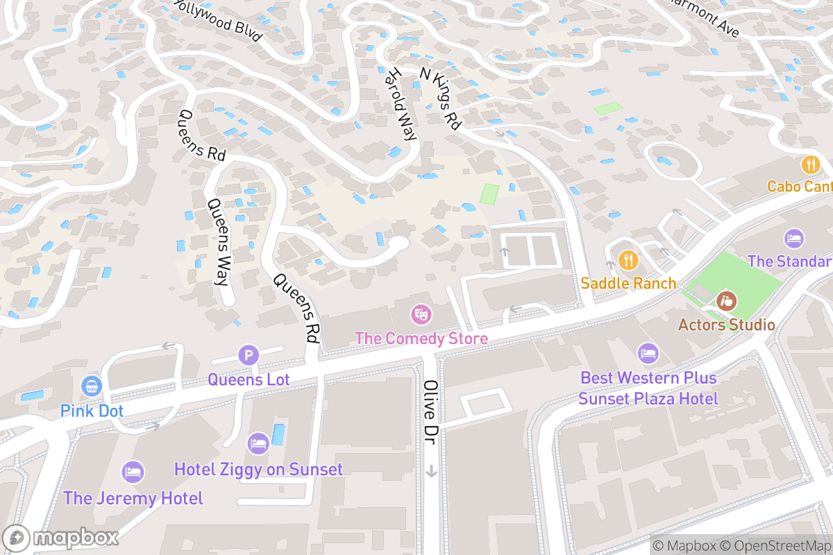 Map of The Comedy Store (Belly Room)