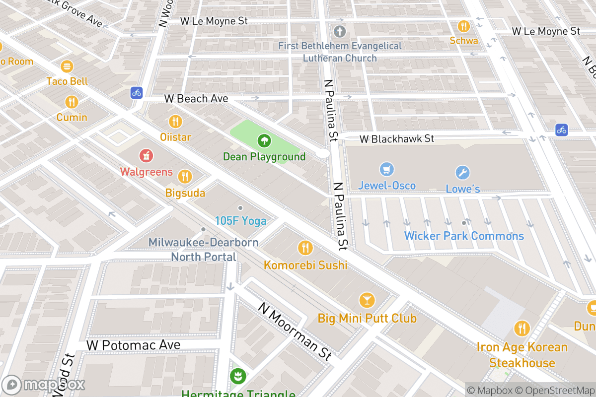 Map of Den Theatre