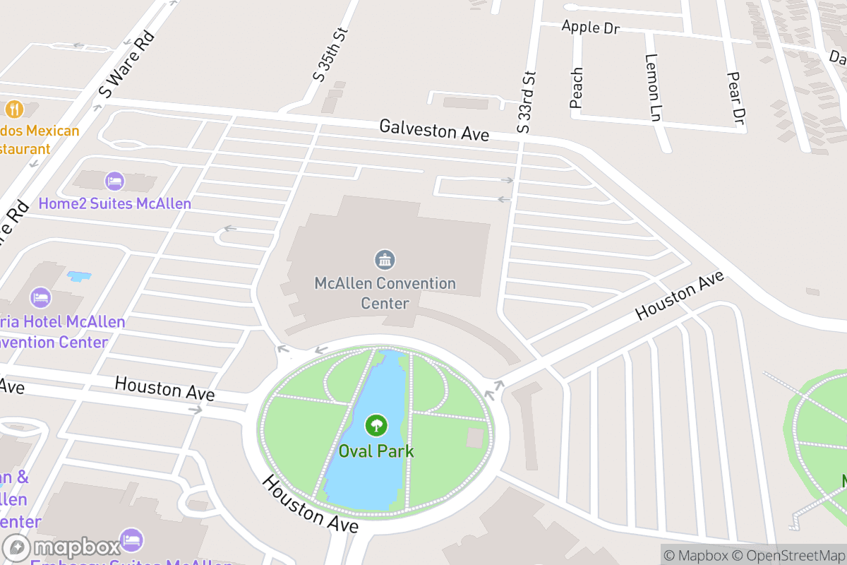 Map of McAllen Performing Arts Center